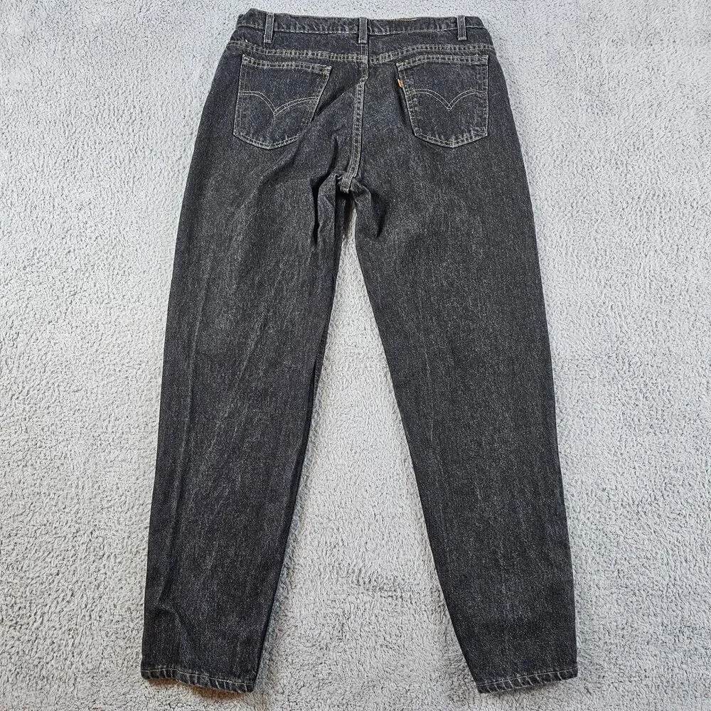 Vintage Levis 550 Jeans Men 36x32* Black Relax Taper Orange Tab Distress 90s USA